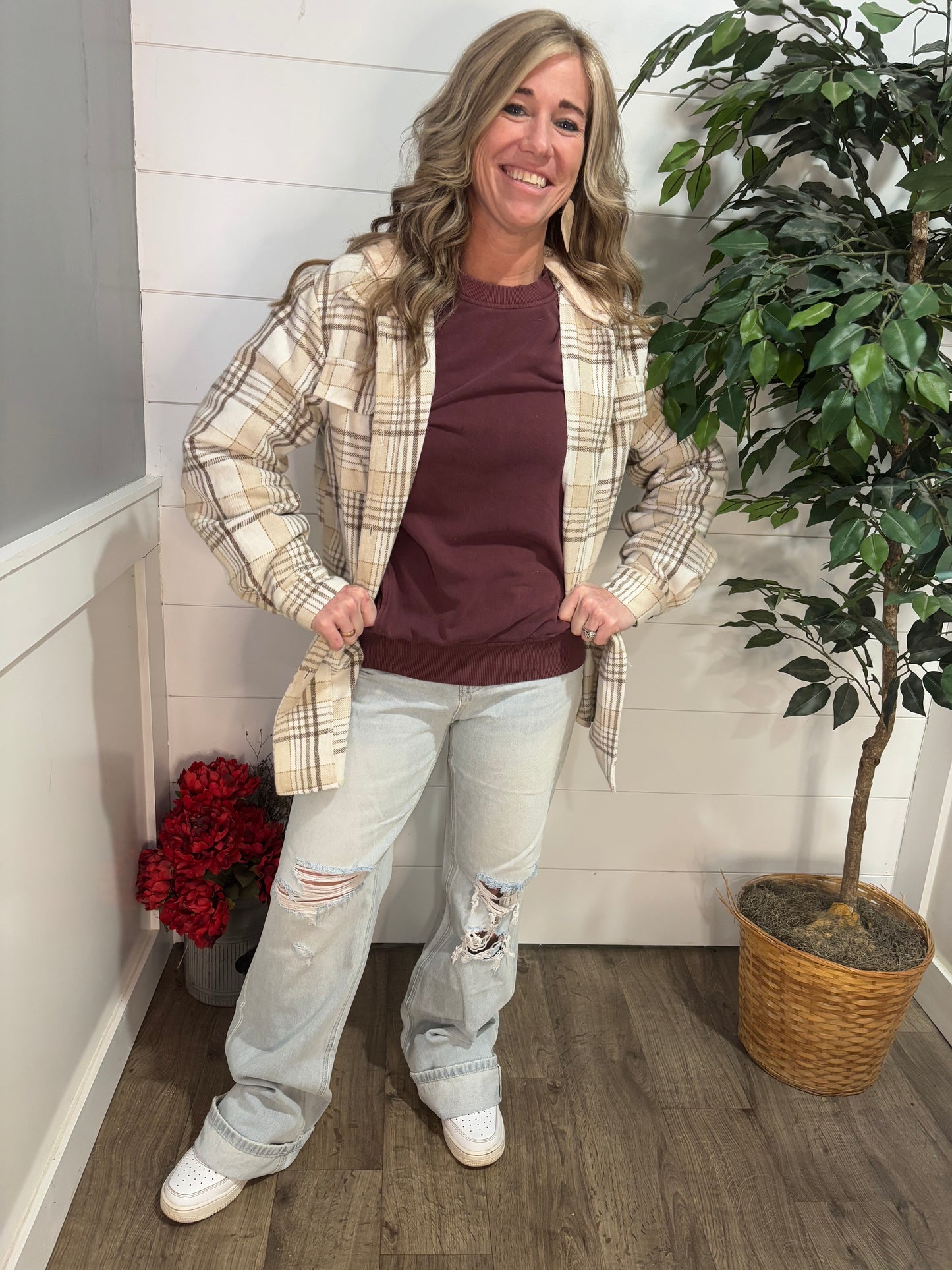 Places to Be Plaid Shacket