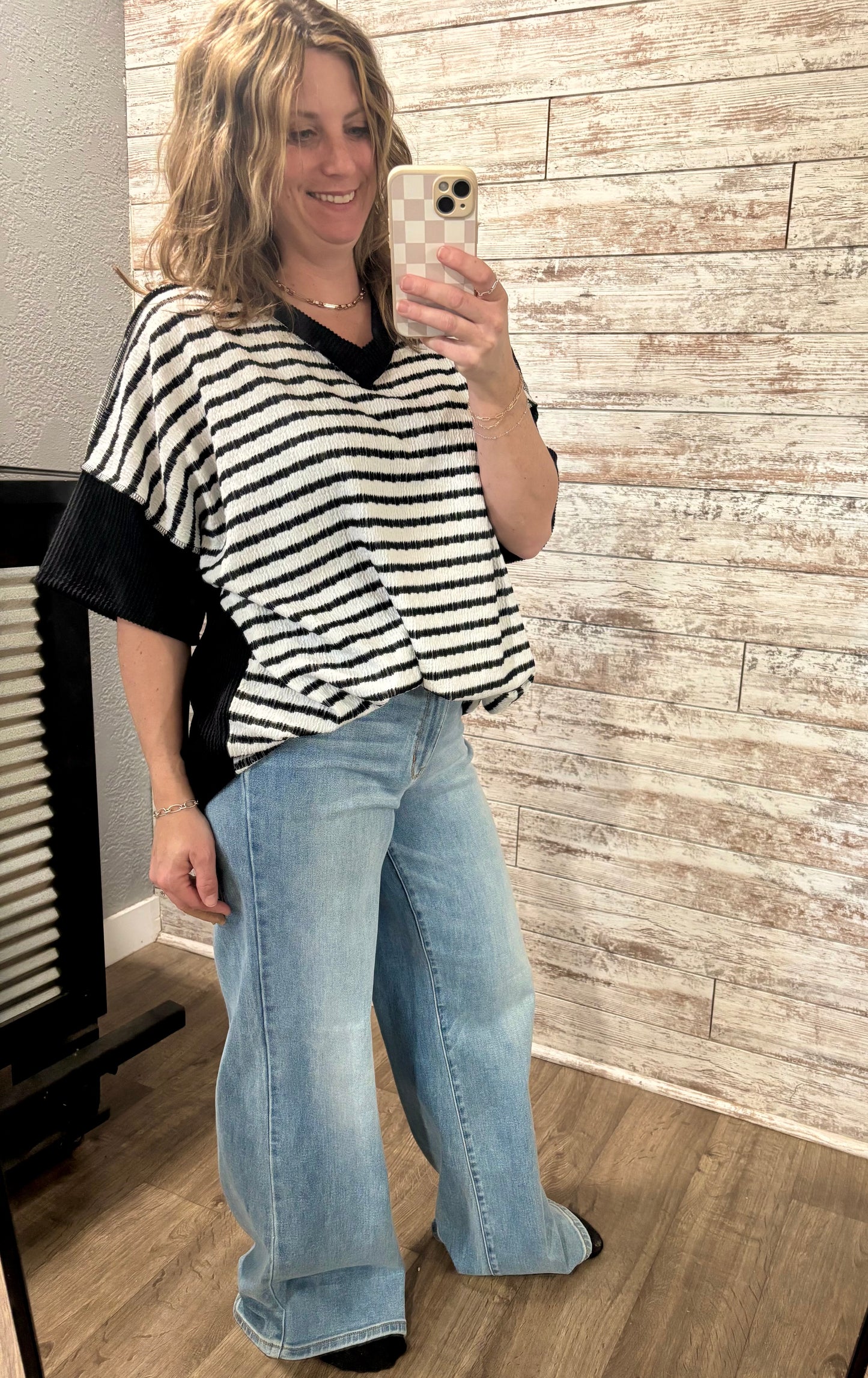 Savannah Striped Textured Tunic