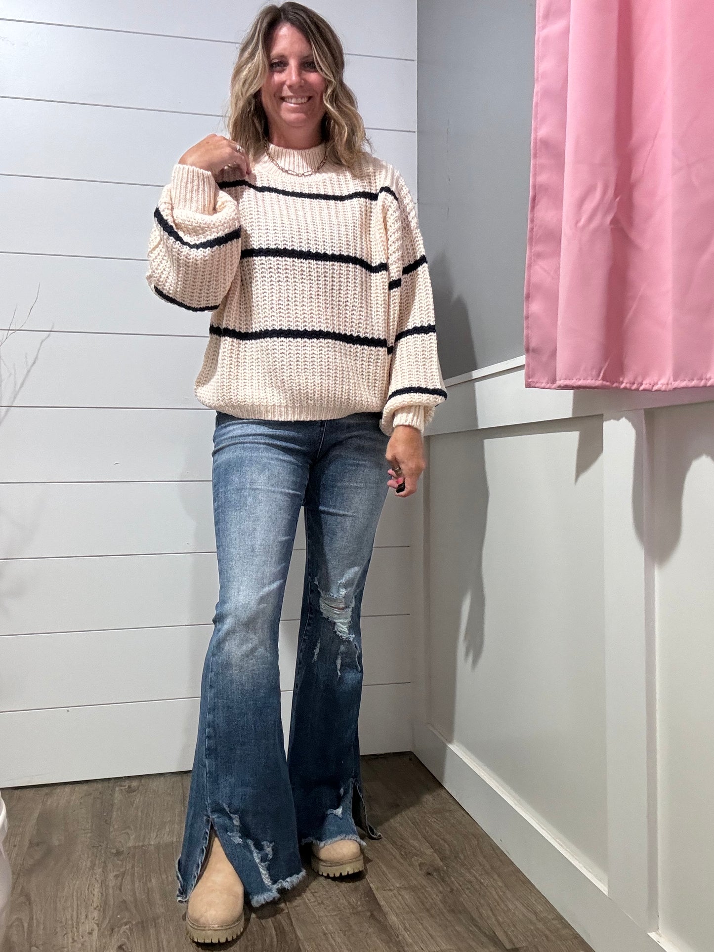 Mazie Striped Chunky Sweater