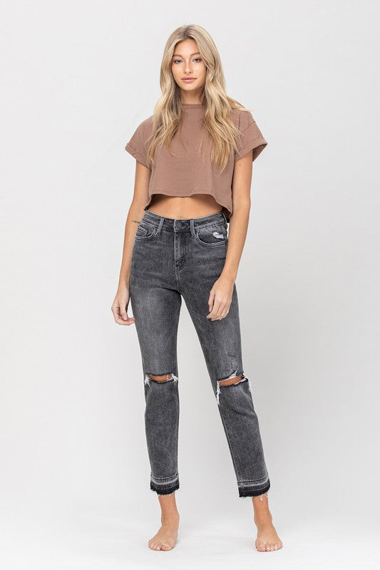 Vervet Flying Monkey High Rise Released Hem Straight