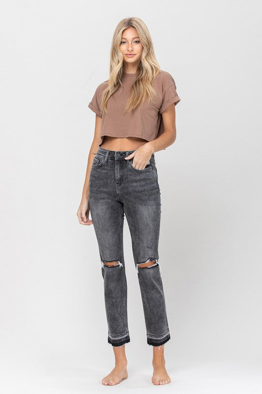 Vervet Flying Monkey High Rise Released Hem Straight