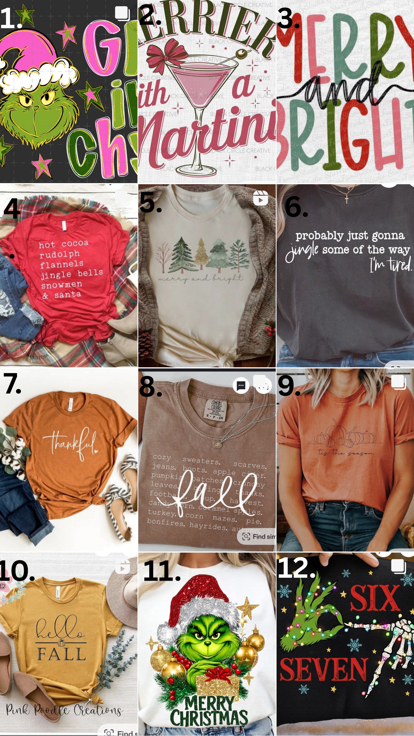 $20 Holiday Graphic T-shirts