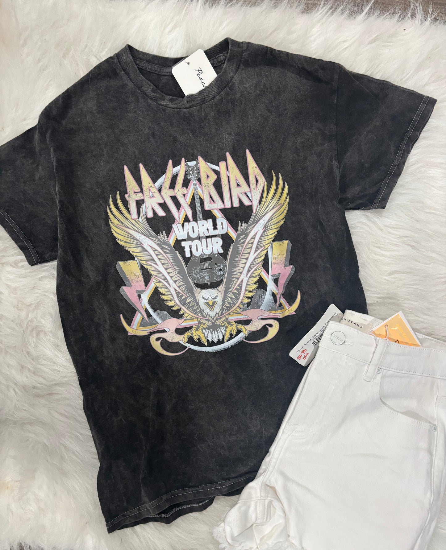Free Bird Mineral Wash Graphic Tee