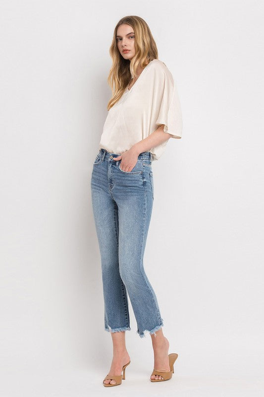 Vervet High Rise Crop Flare Jeans