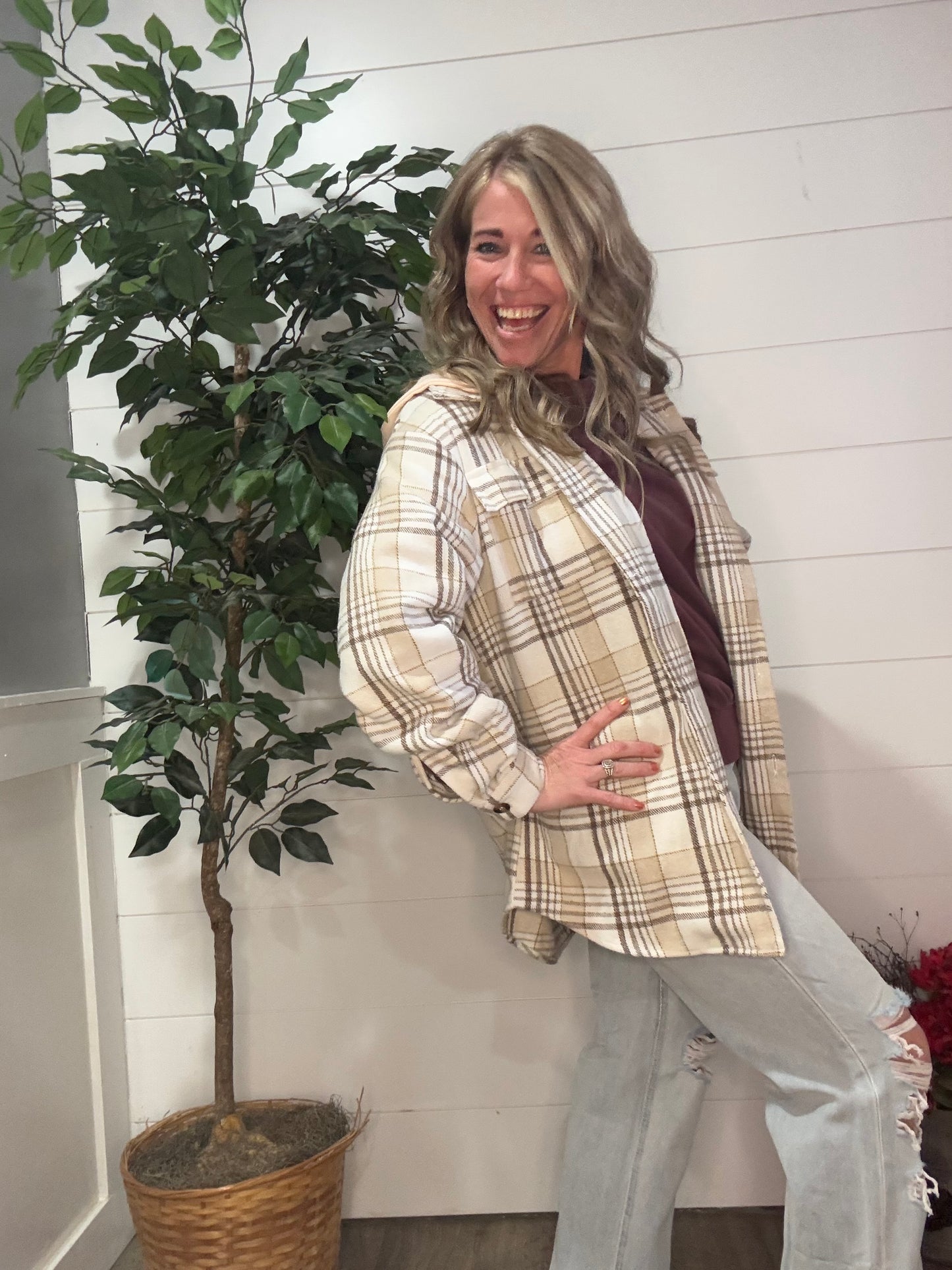 Places to Be Plaid Shacket