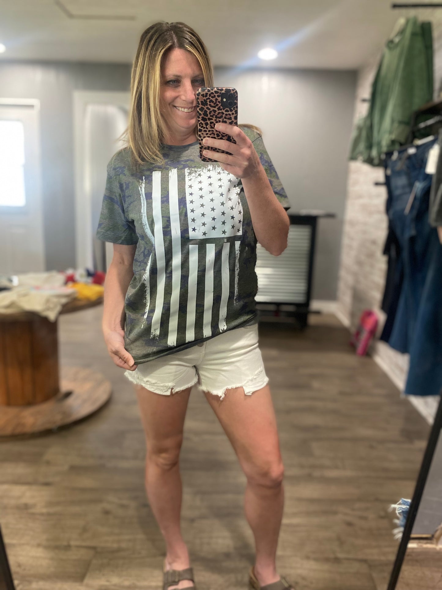 Distressed Flag Shirt