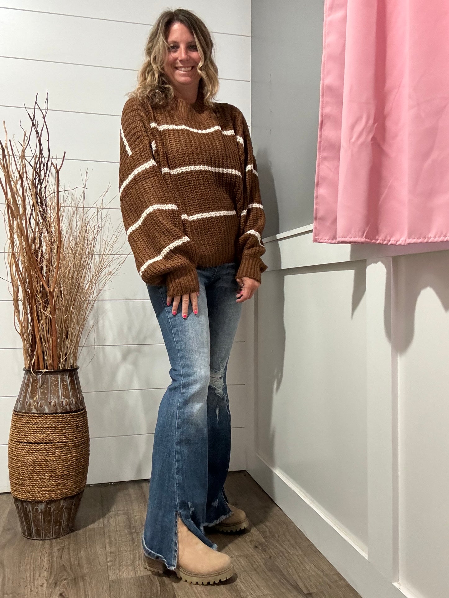 Mazie Striped Chunky Sweater