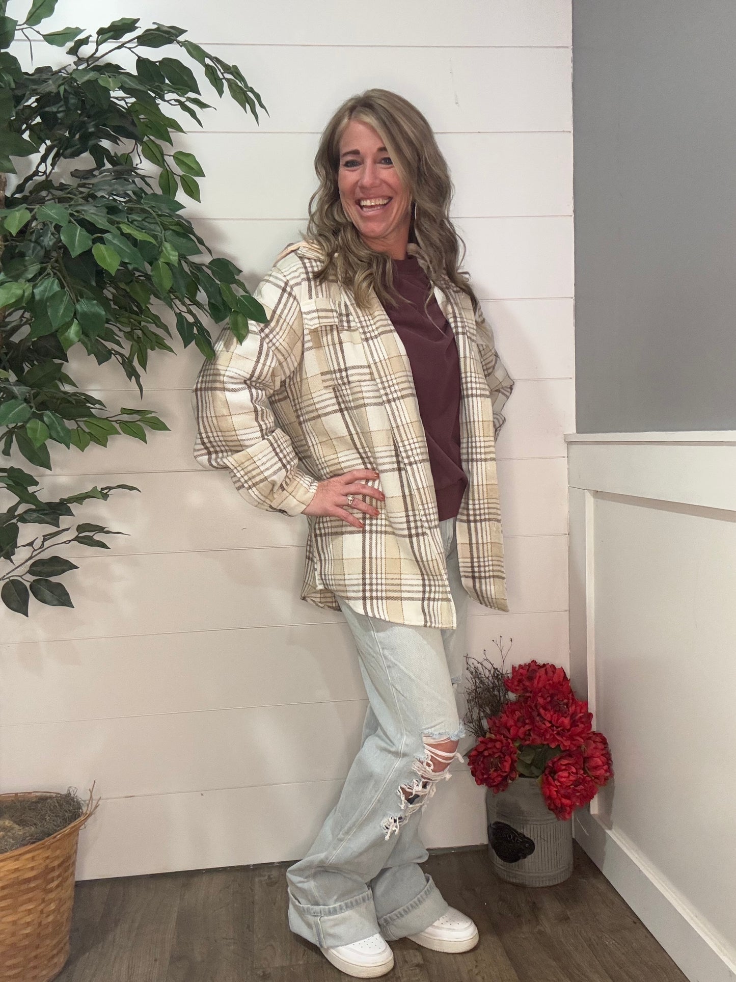 Places to Be Plaid Shacket