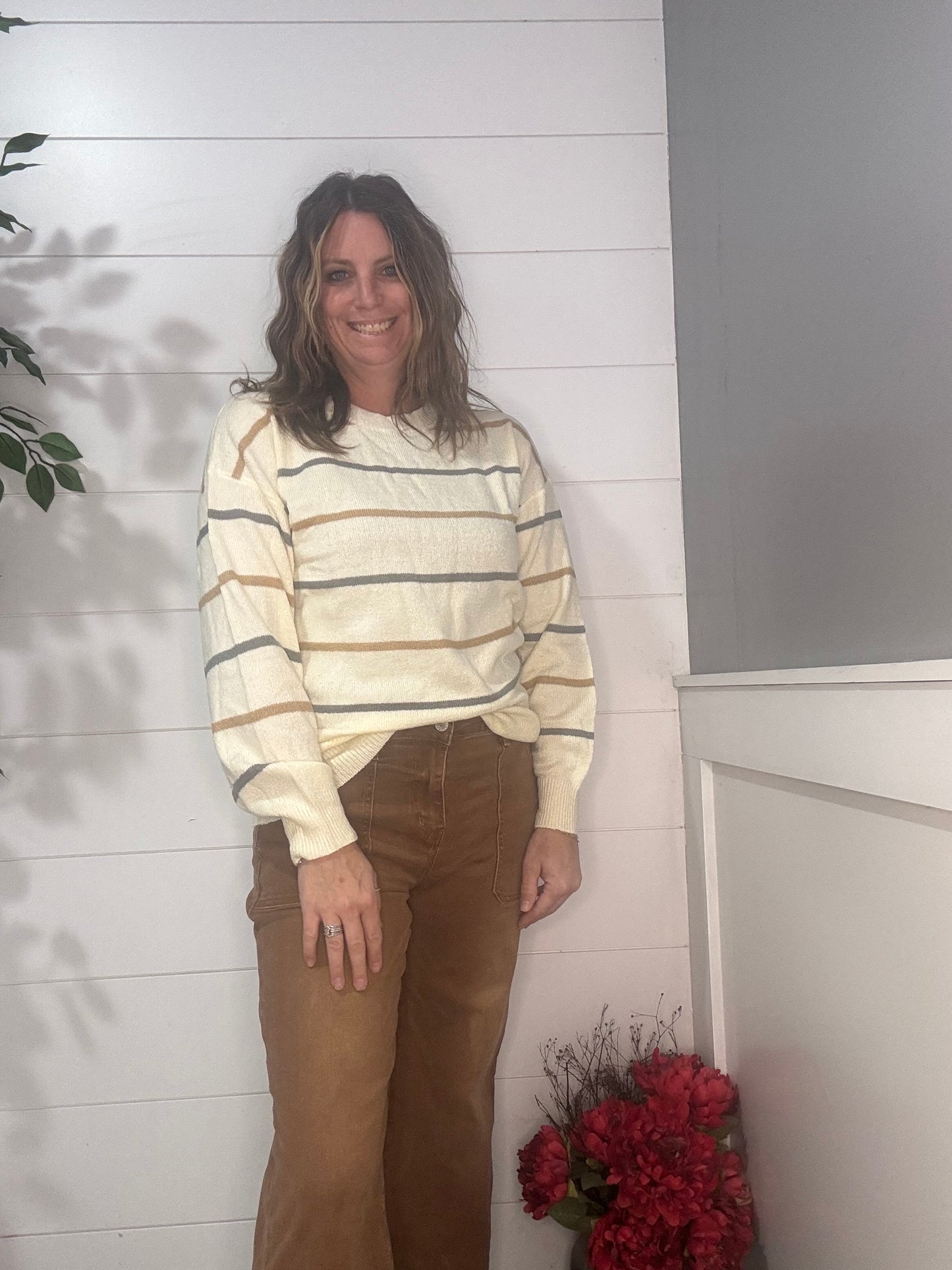 Julie Cloud Stripe Sweater Sweater