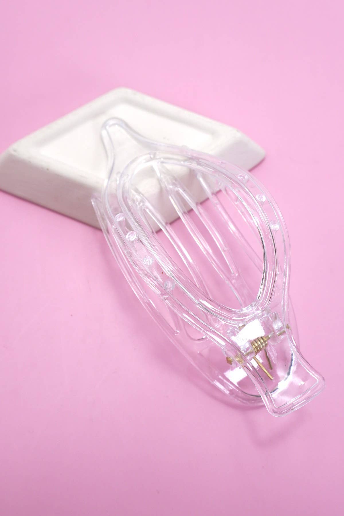 OVAL LAY DOWN FLAT HAIR CLAW CLIPS | 40H917: Brown