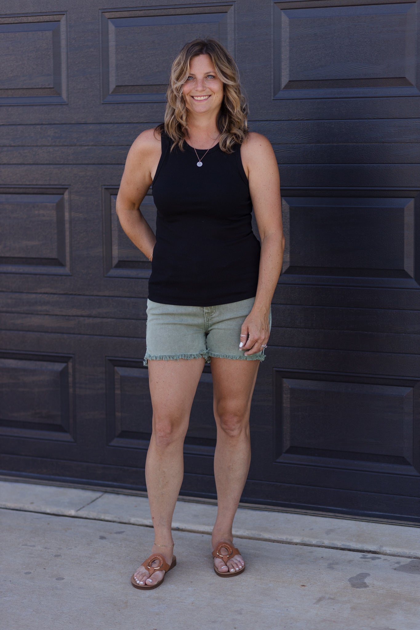 Everyday Basic Ribbed Tank - black