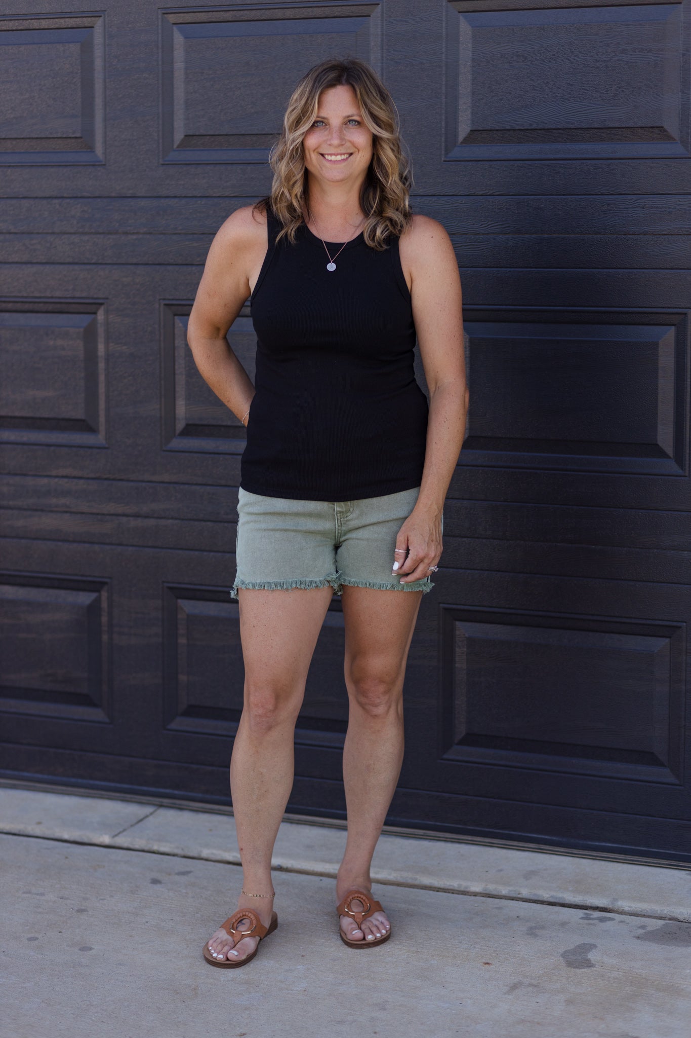 Everyday Basic Ribbed Tank - black