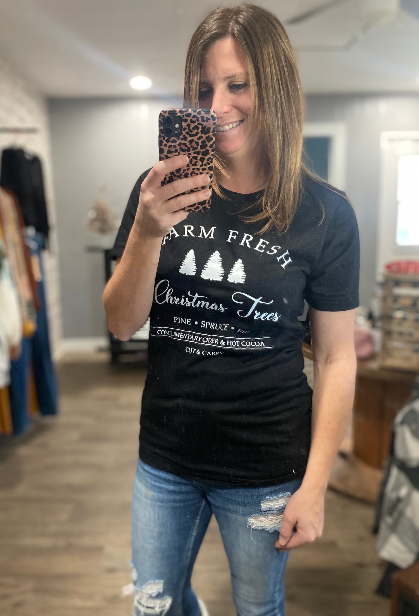 Farm Fresh Christmas Trees Graphic Tee