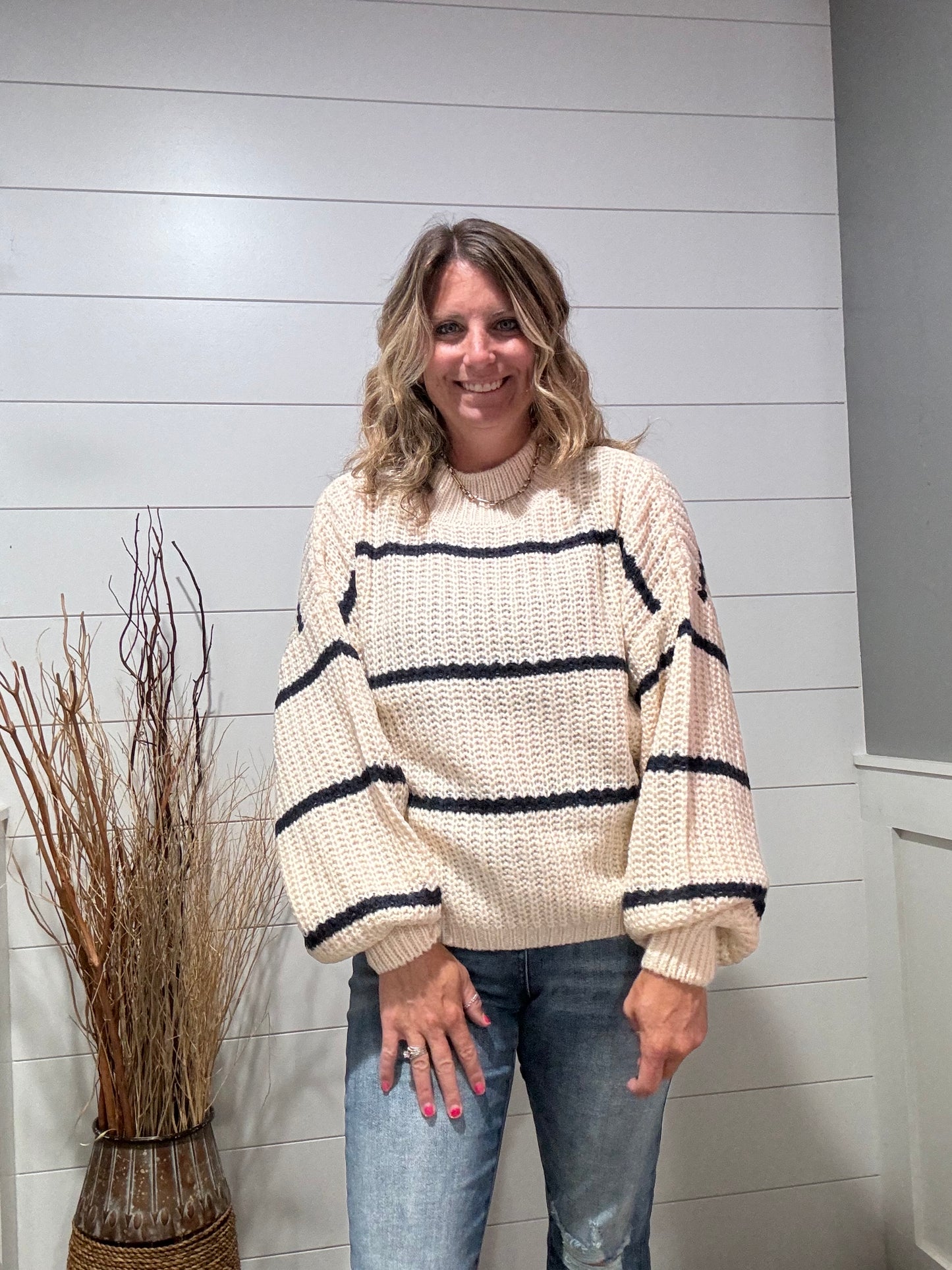 Mazie Striped Chunky Sweater