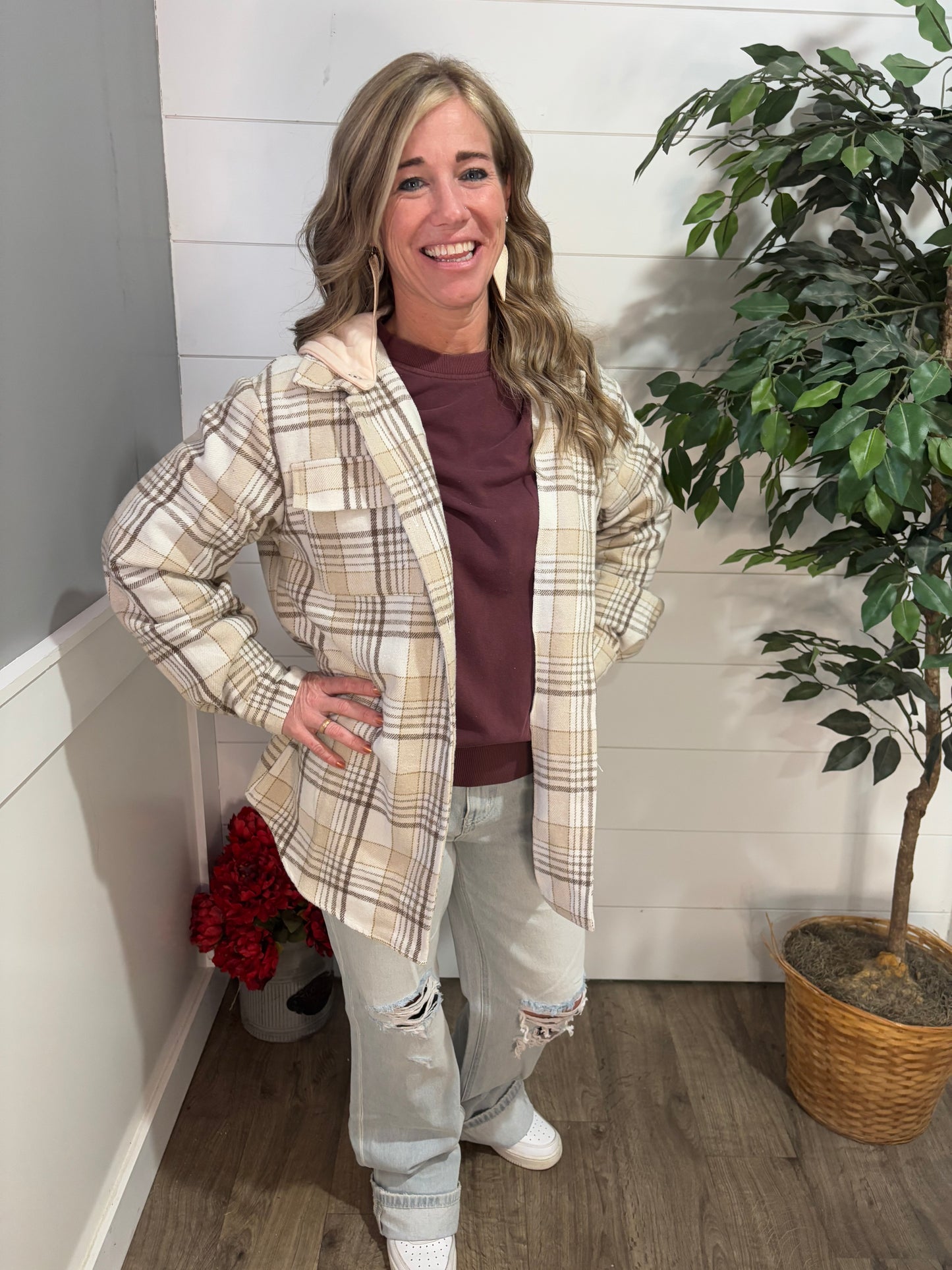 Places to Be Plaid Shacket