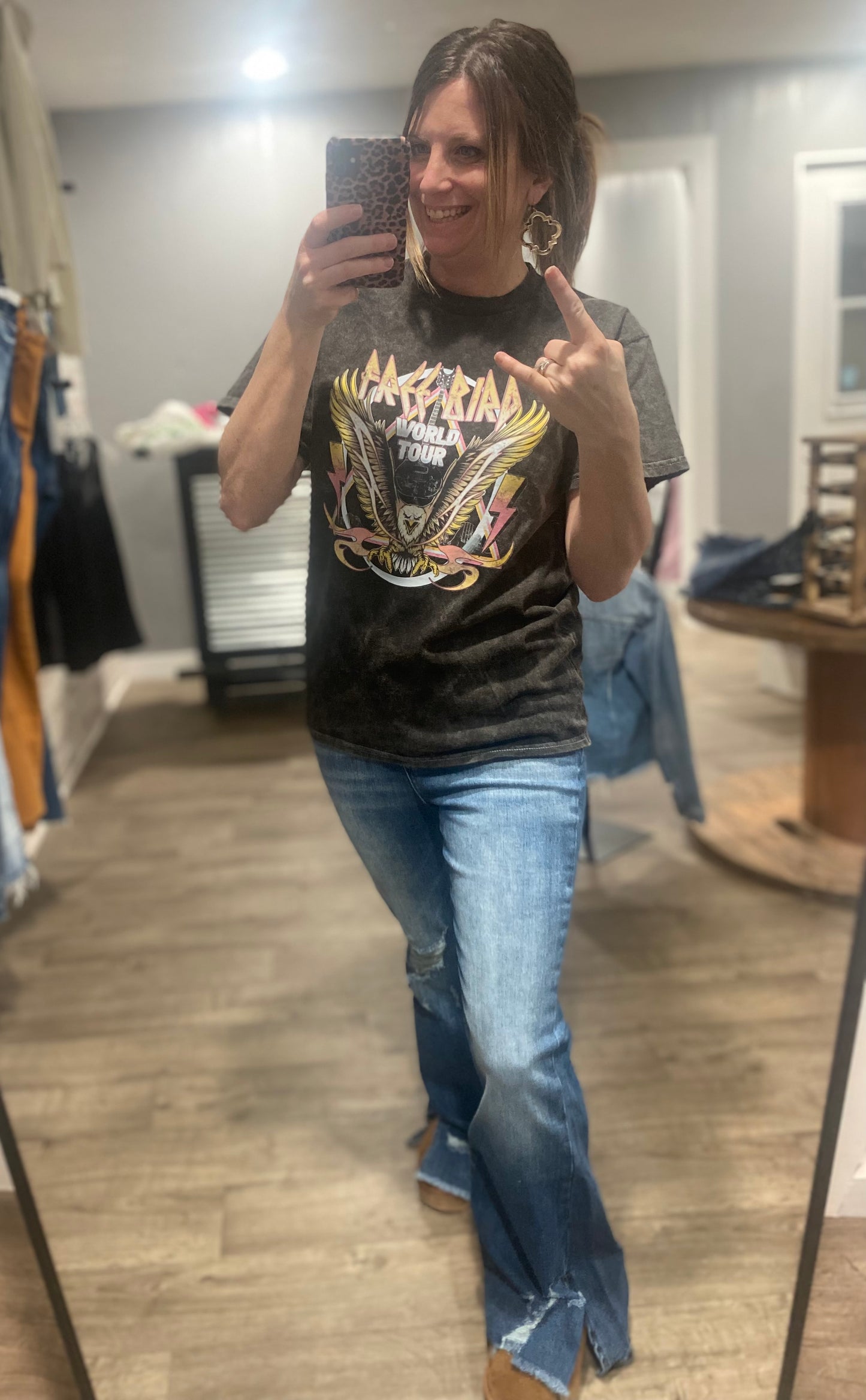 Free Bird Mineral Wash Graphic Tee