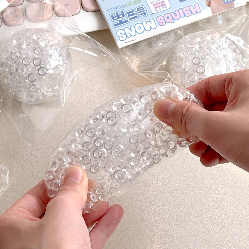 SNOW SQUISH – Clear Jelly Bead Stress Ball (only 1 left)
