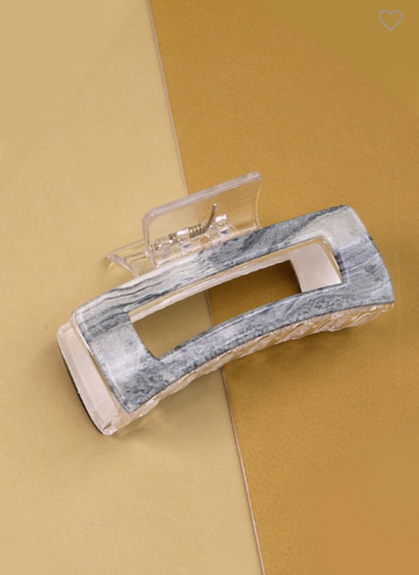 Marble Hair Claw Clip