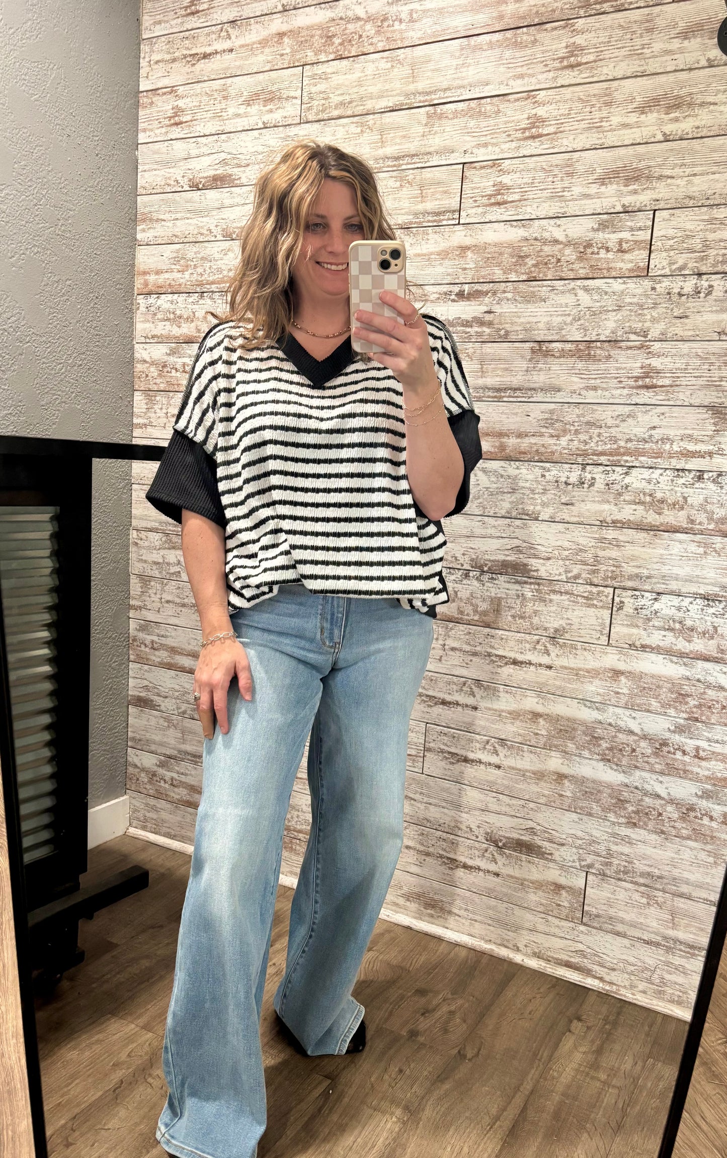 Savannah Striped Textured Tunic