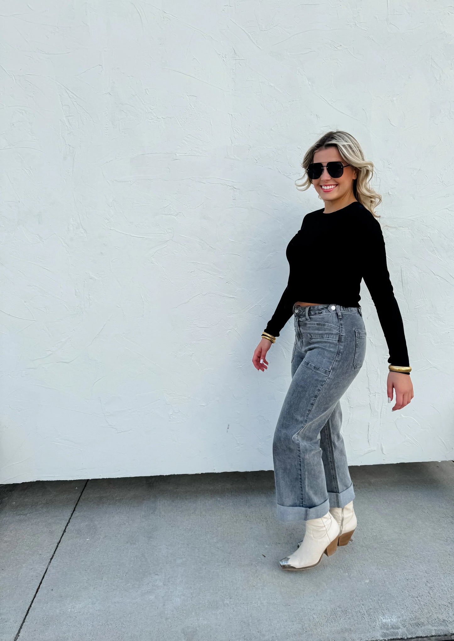 PREORDER Grey Clover Front Pocket Jeans