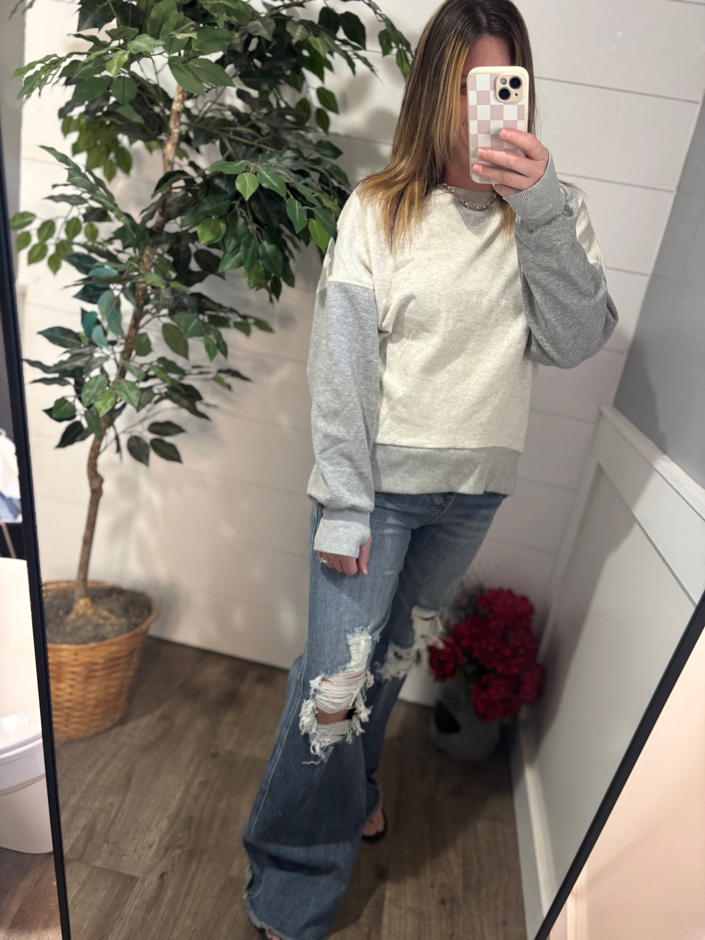 Bring it Together Color Block Pullover