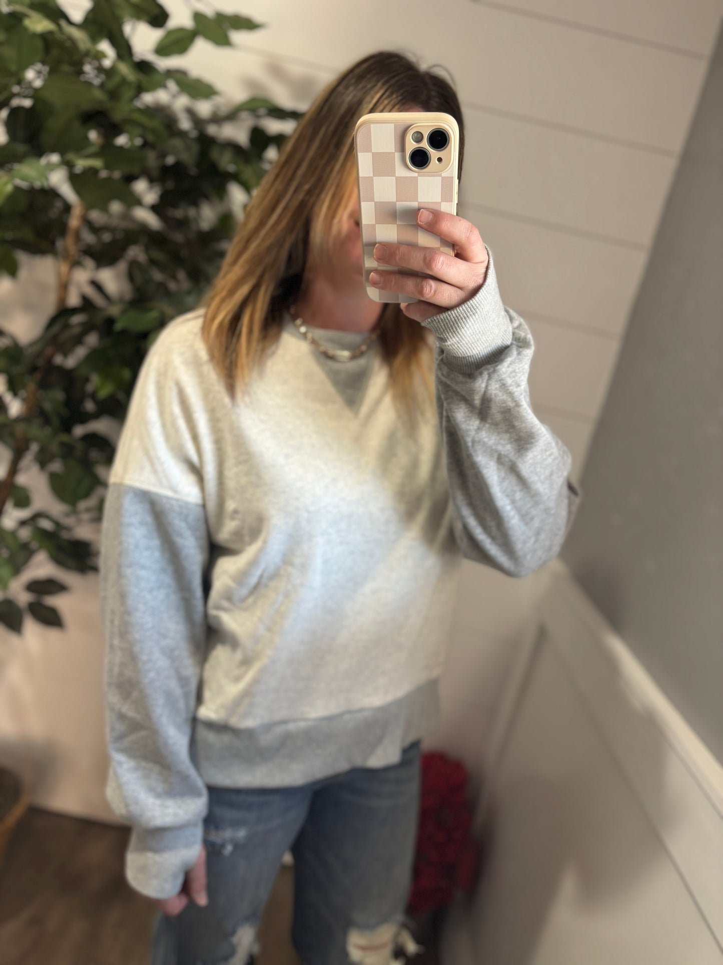 Bring it Together Color Block Pullover