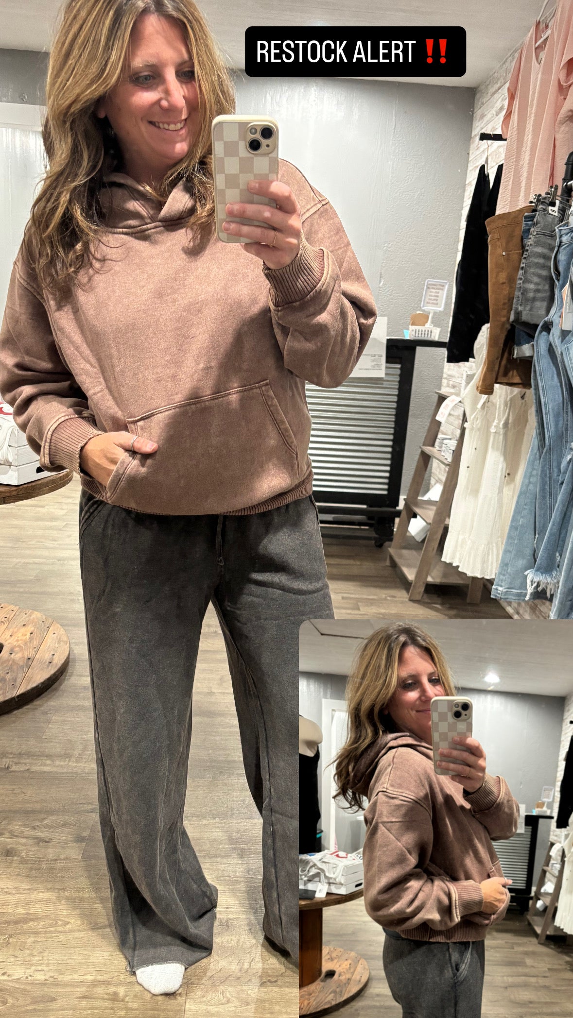 Nights Like This High Waist Palazzo Sweats in Ash Black