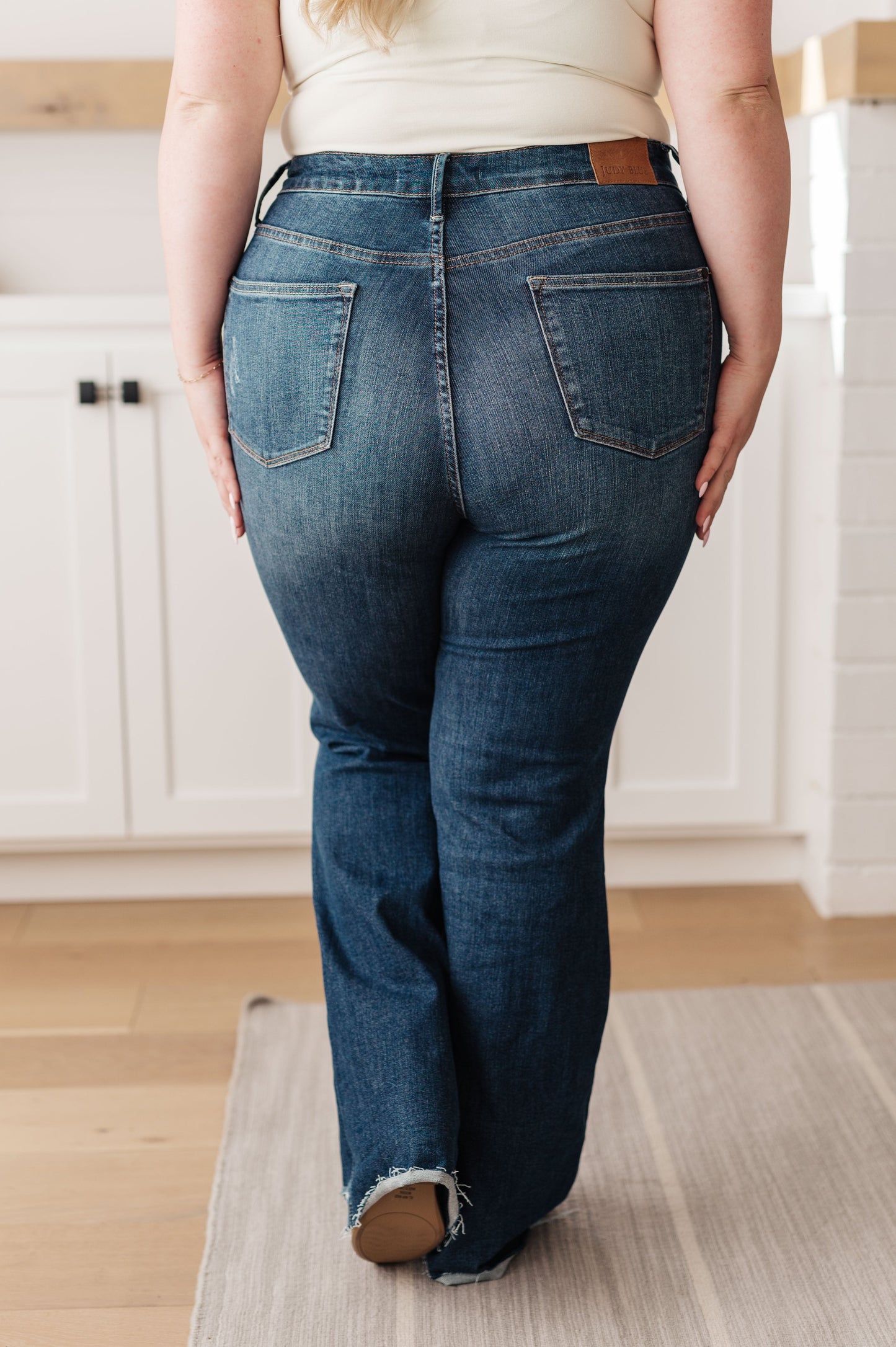 Judy Blue High Rise Distressed Flare Jeans