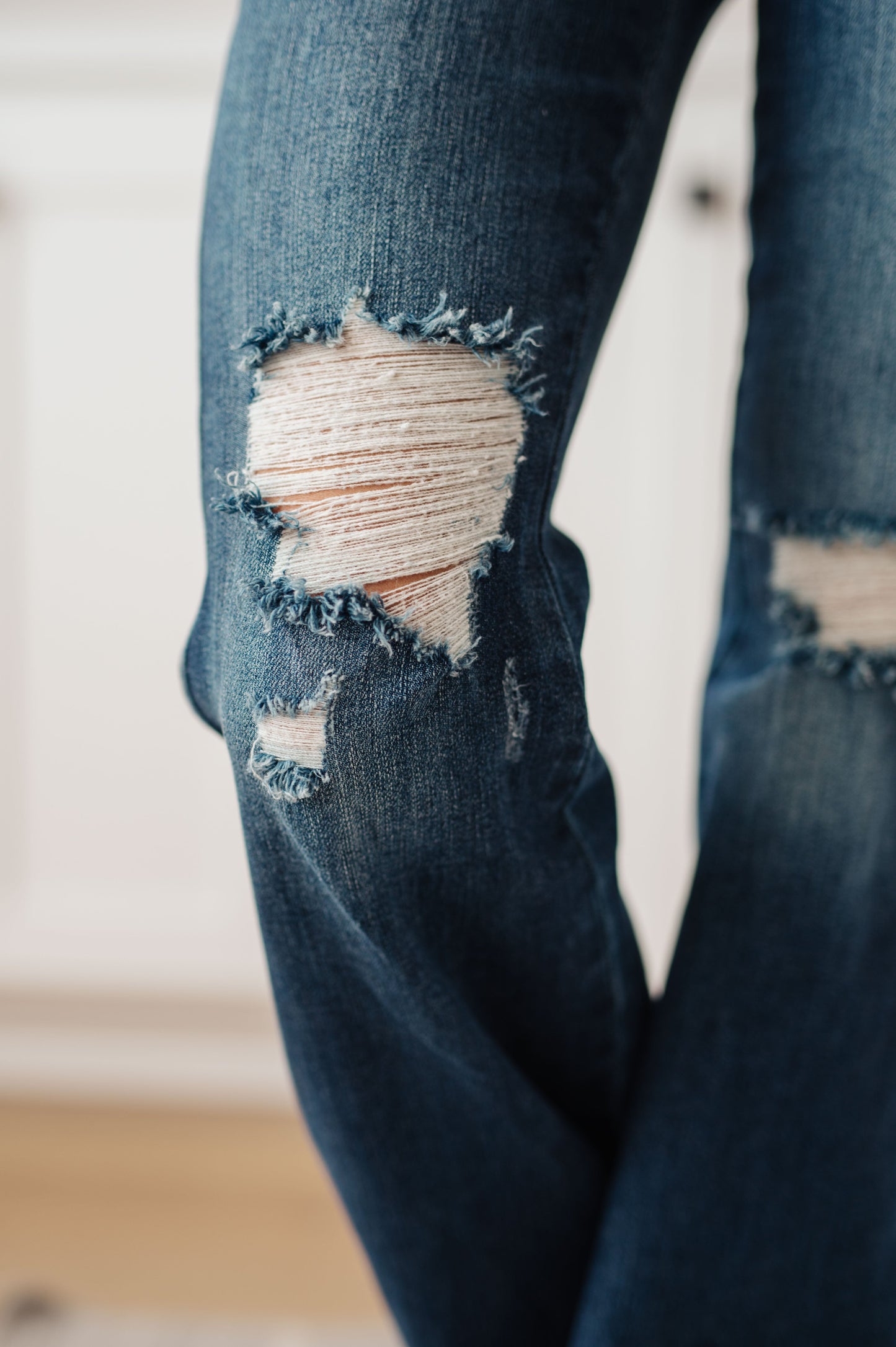 Judy Blue High Rise Distressed Flare Jeans