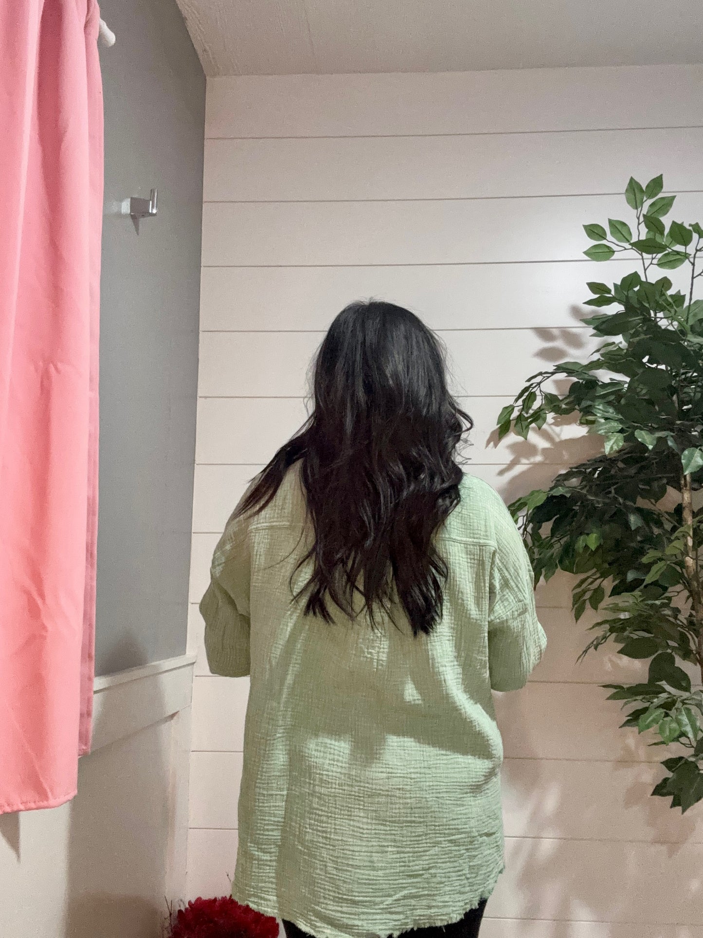 Myla Mineral Wash Gauze Button Down