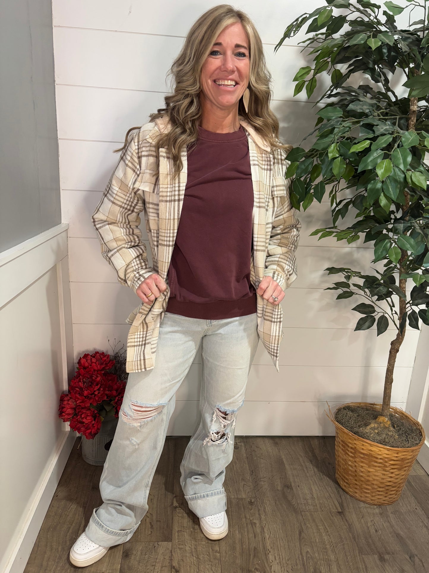 Places to Be Plaid Shacket