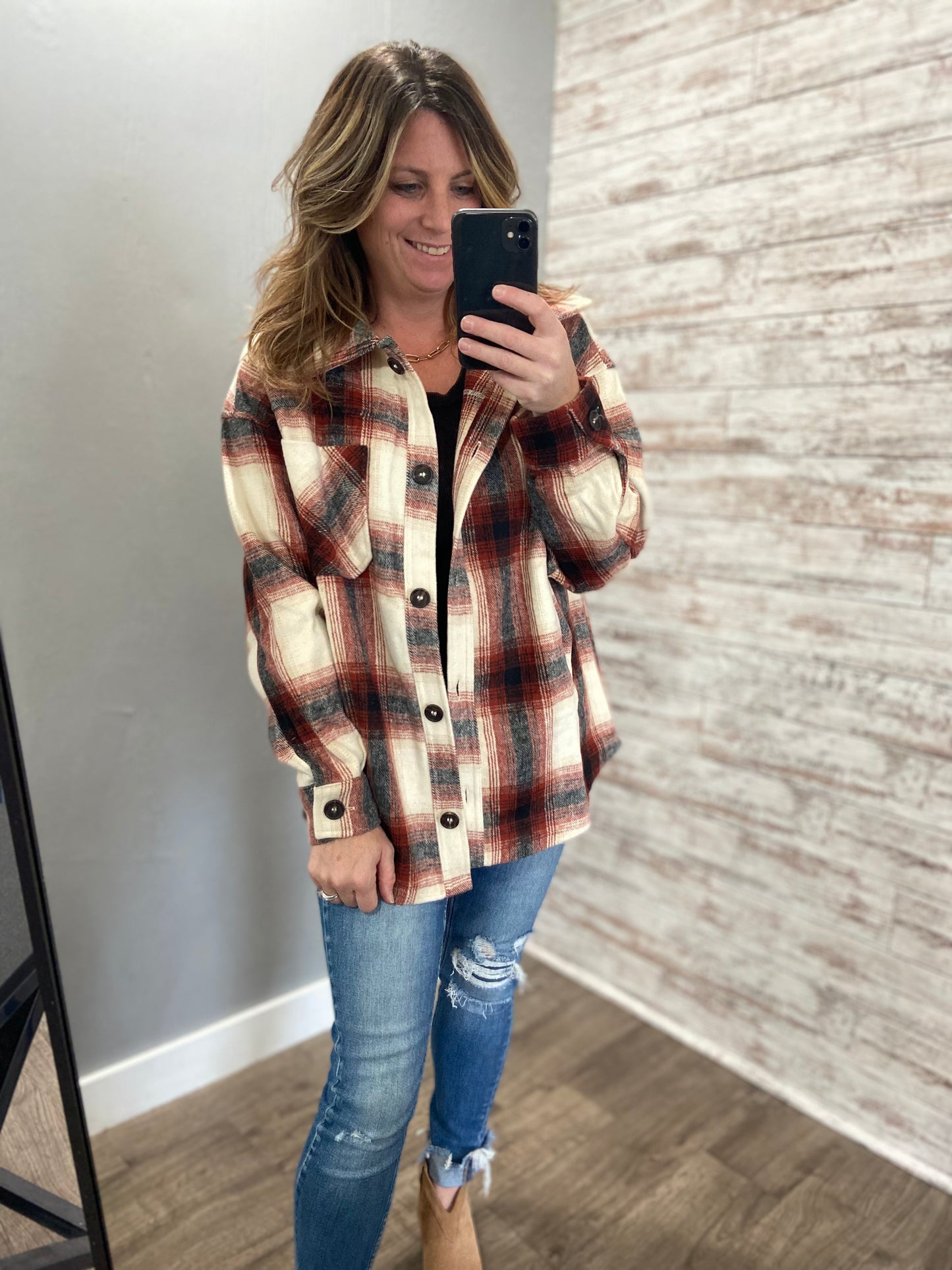 Close to You Plaid Shacket