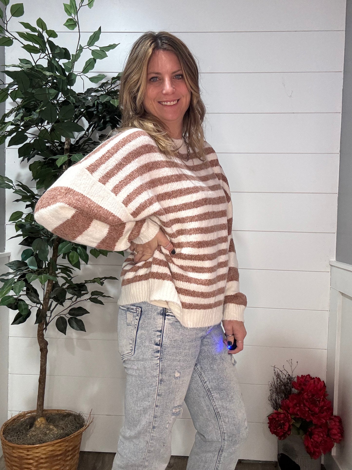 In Perfect Harmony Striped Sweater