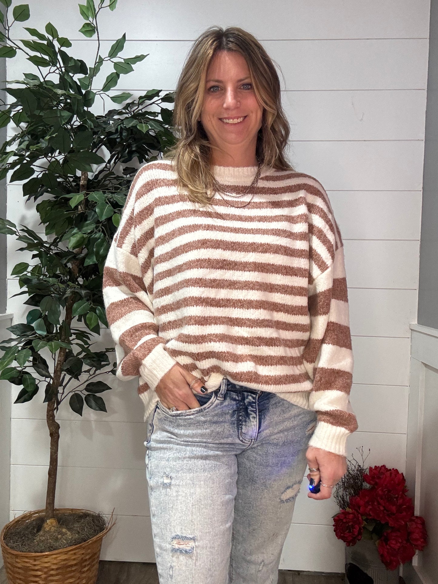 In Perfect Harmony Striped Sweater