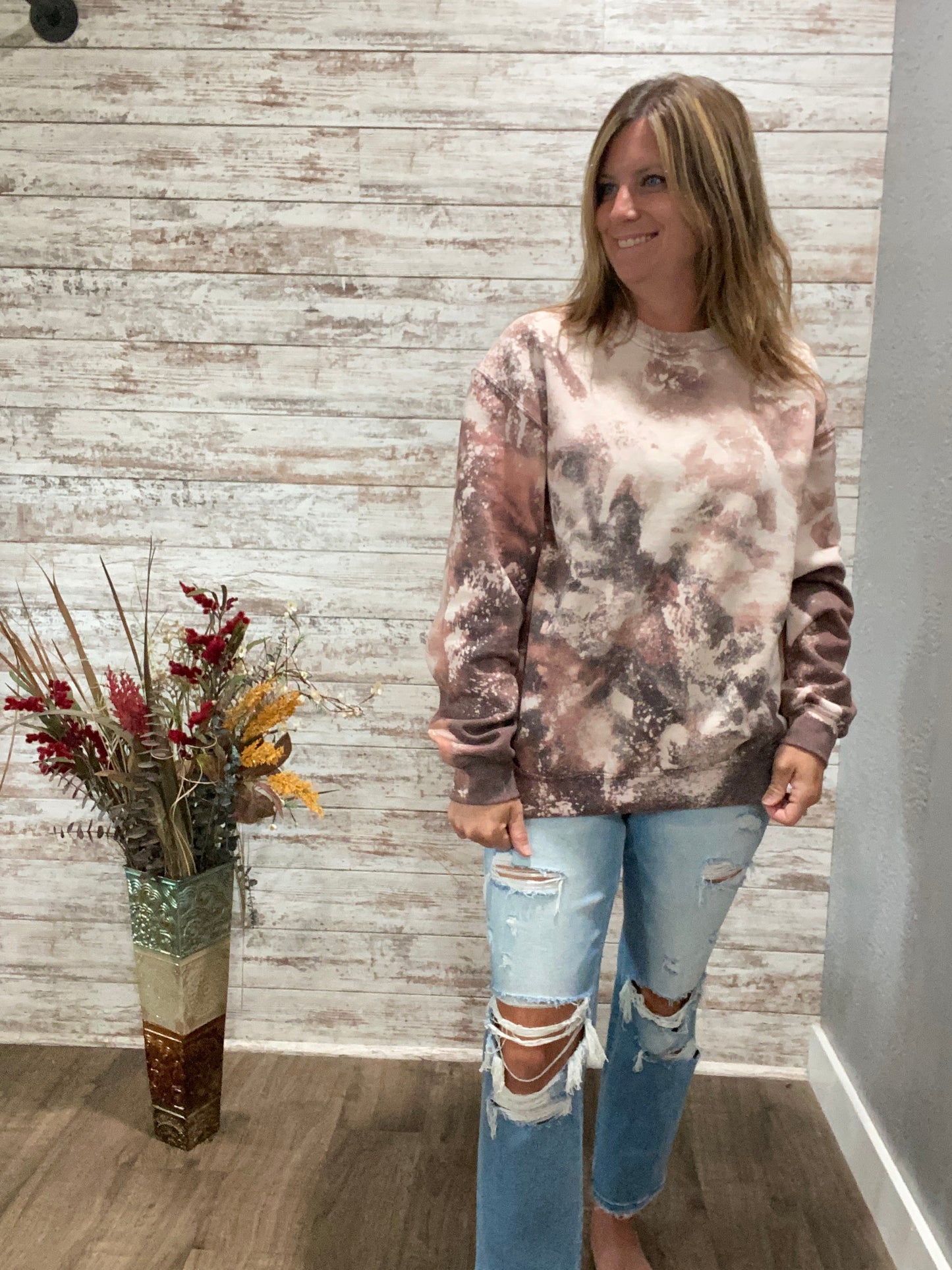 Bleached Crewneck Sweatshirt
