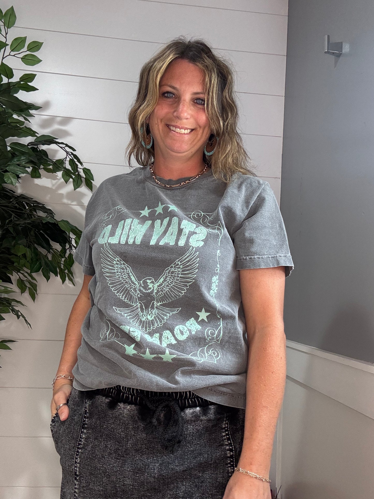 Stay Wild Mineral Wash Graphic Tee