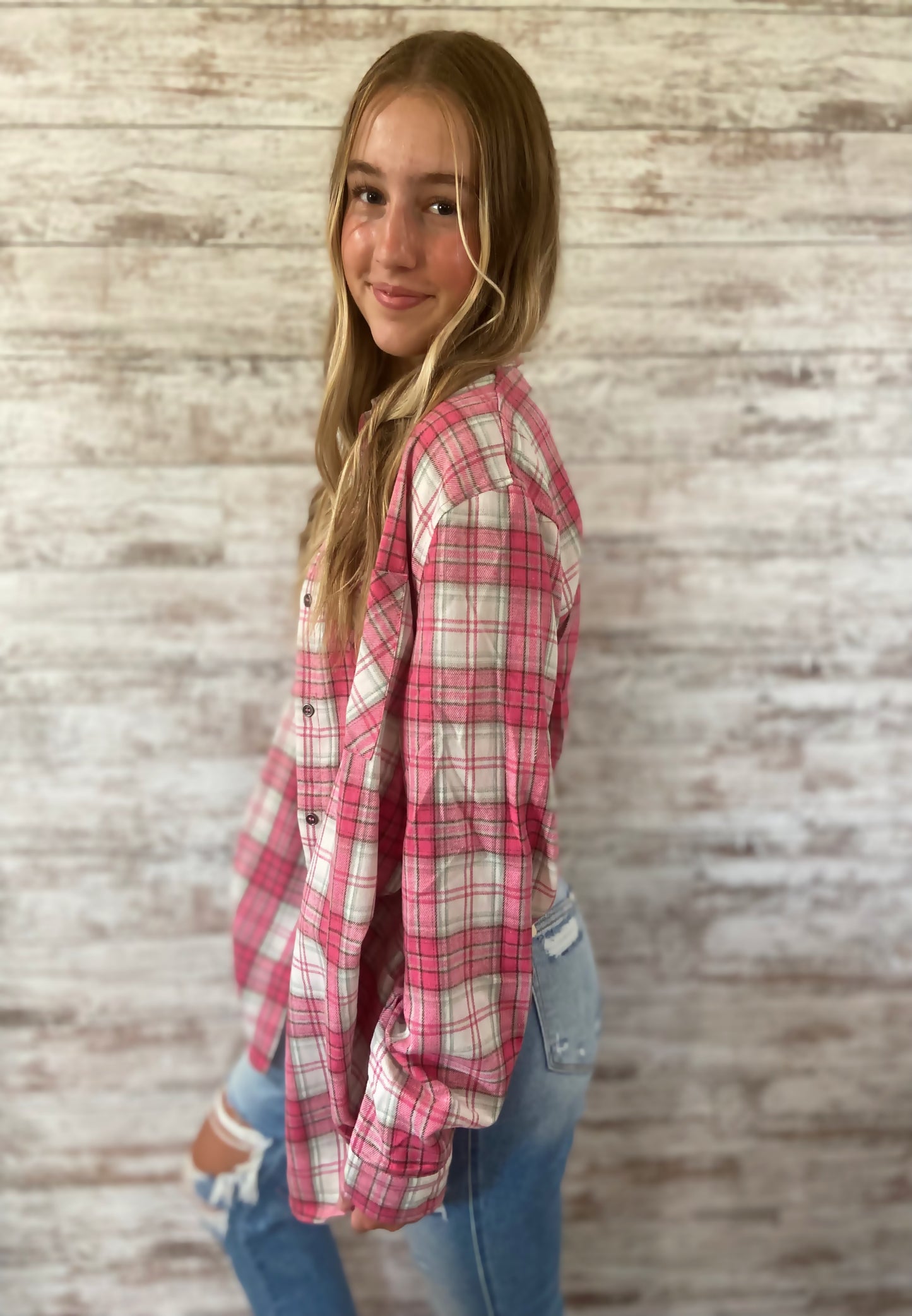 Dreamy in Plaid Shirt