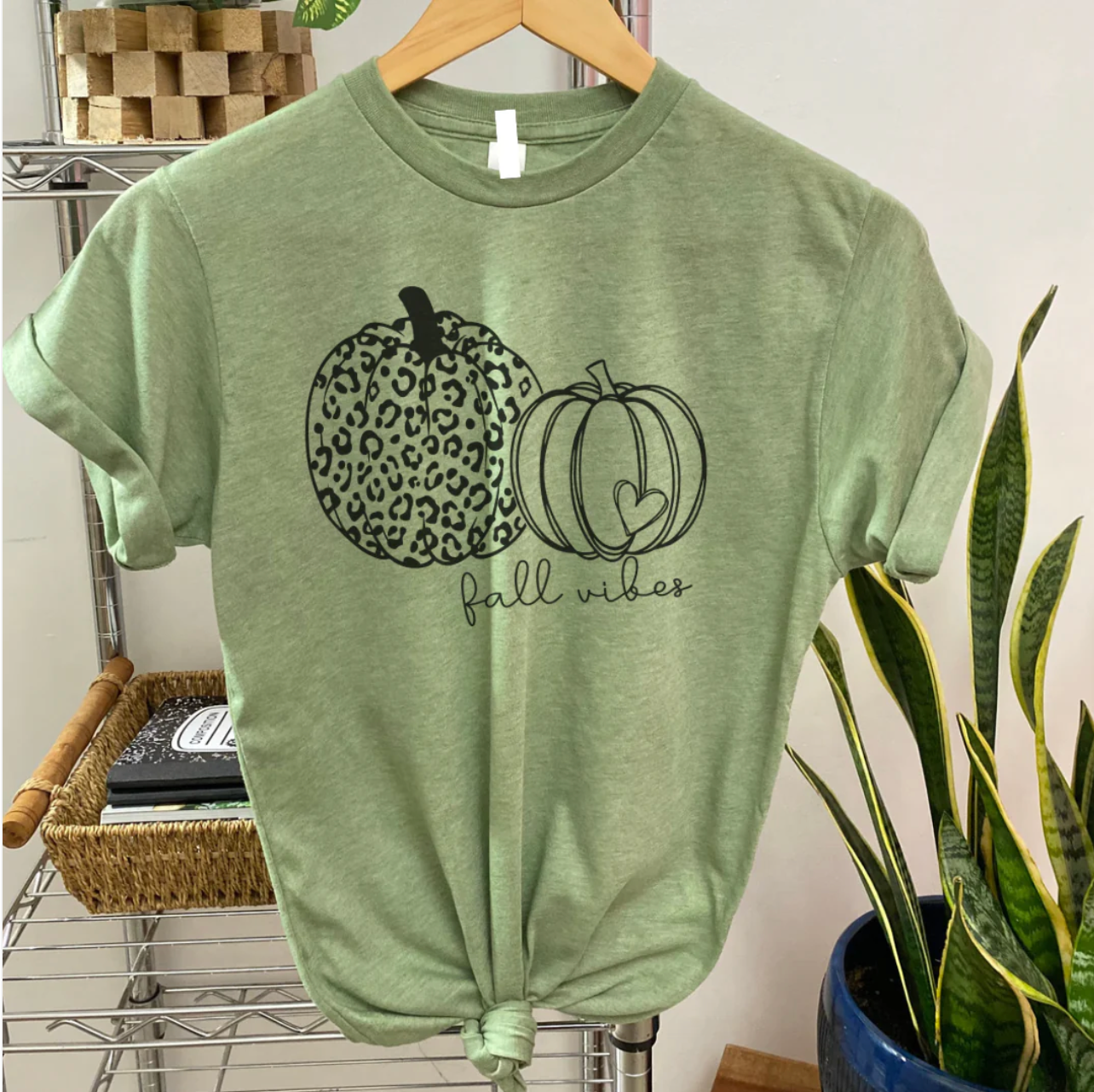 SAMPLE Fall Vibes Leopard Pumpkin Soft Graphic Tee