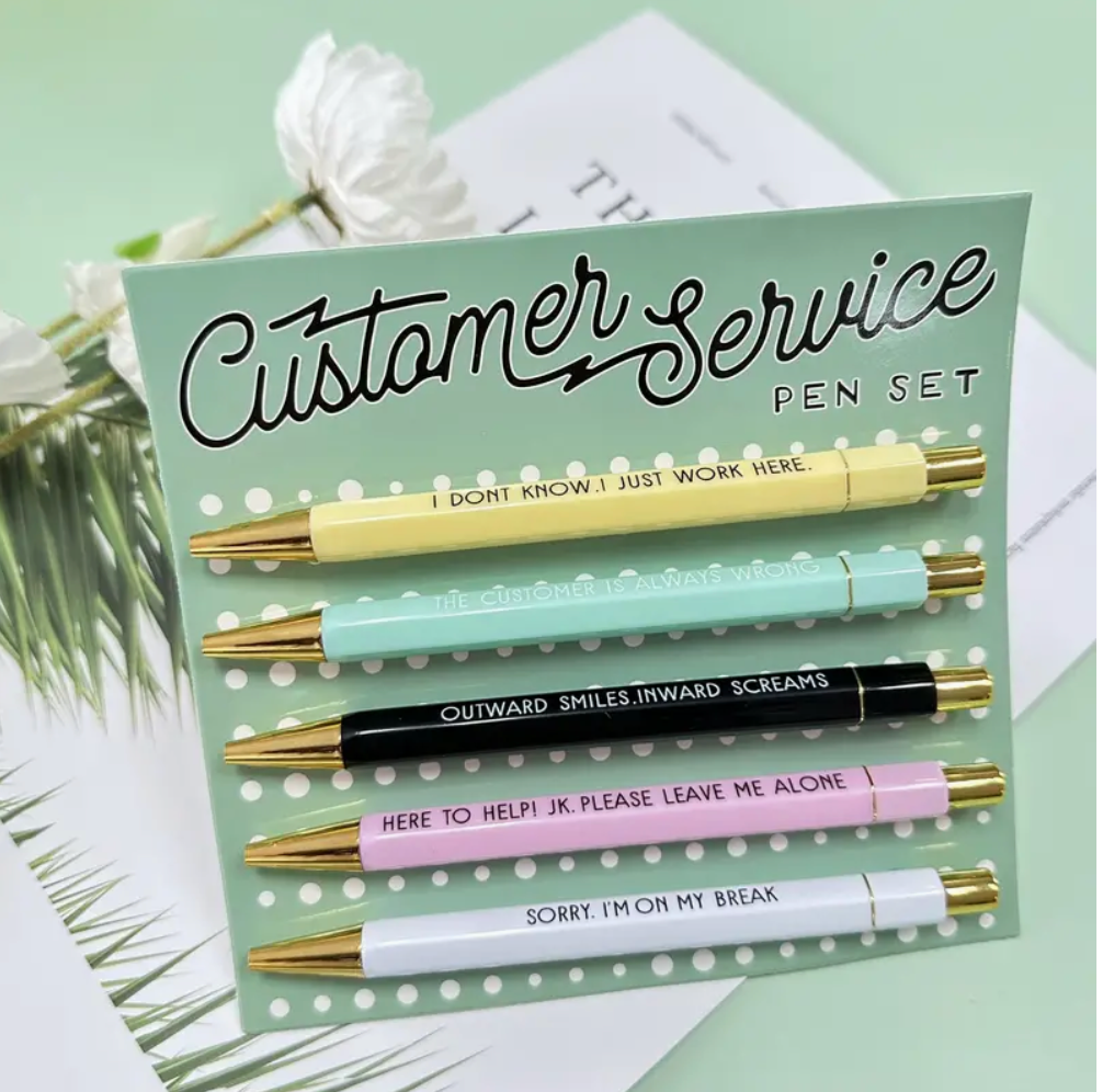 CUSTOMER SERVICE SNARKY PENS SET