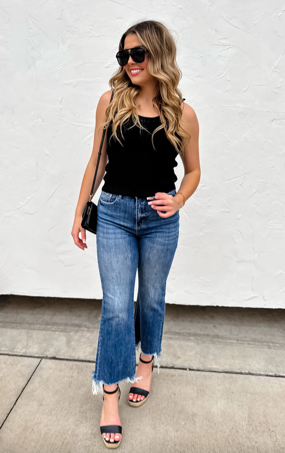 Blakeley Urban Non Distressed Crop Jeans - dark wash