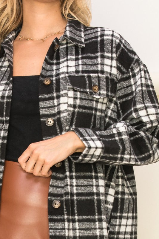 Basics Feel Plaid Print Flannel