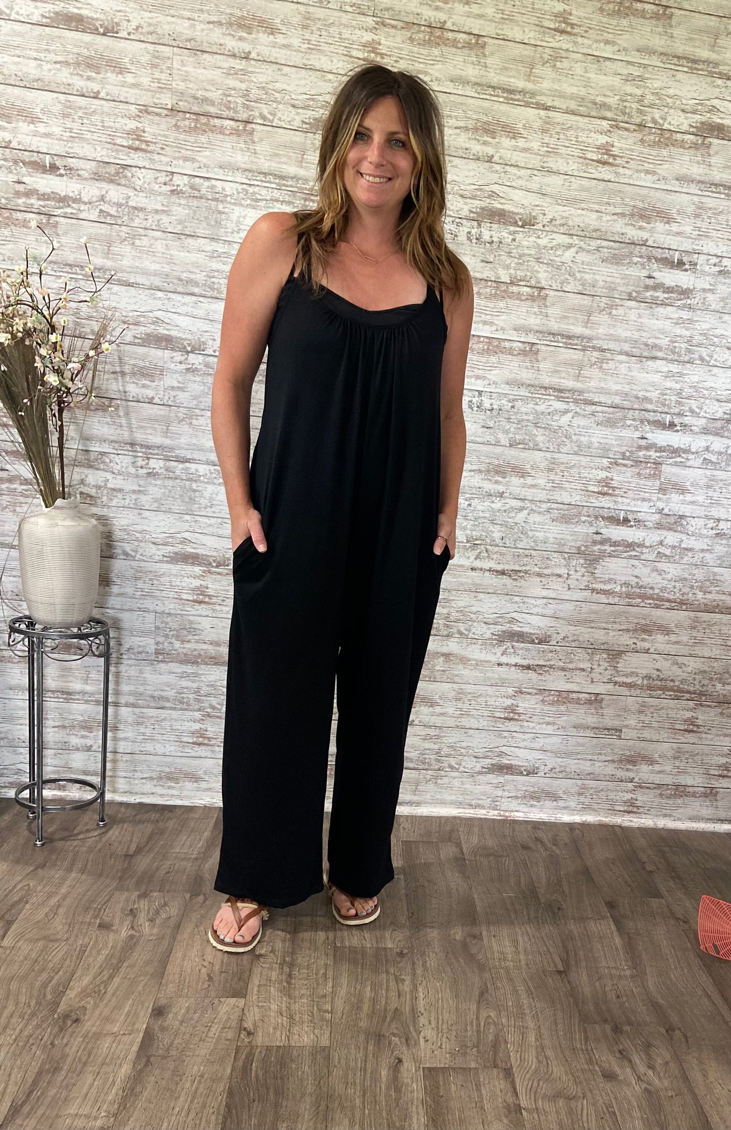Relaxed Fit Jumpsuit - black