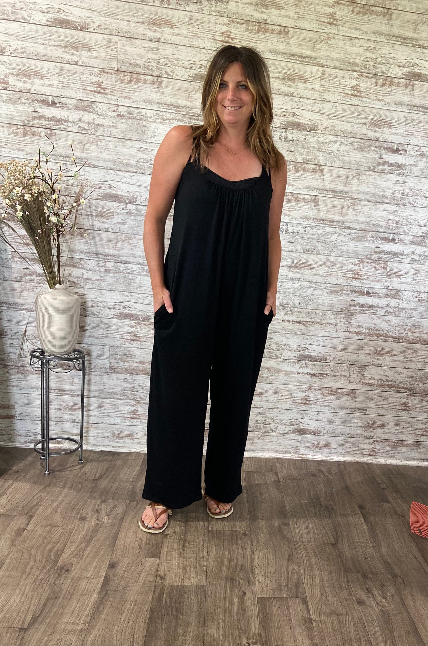 Relaxed Fit Jumpsuit - black