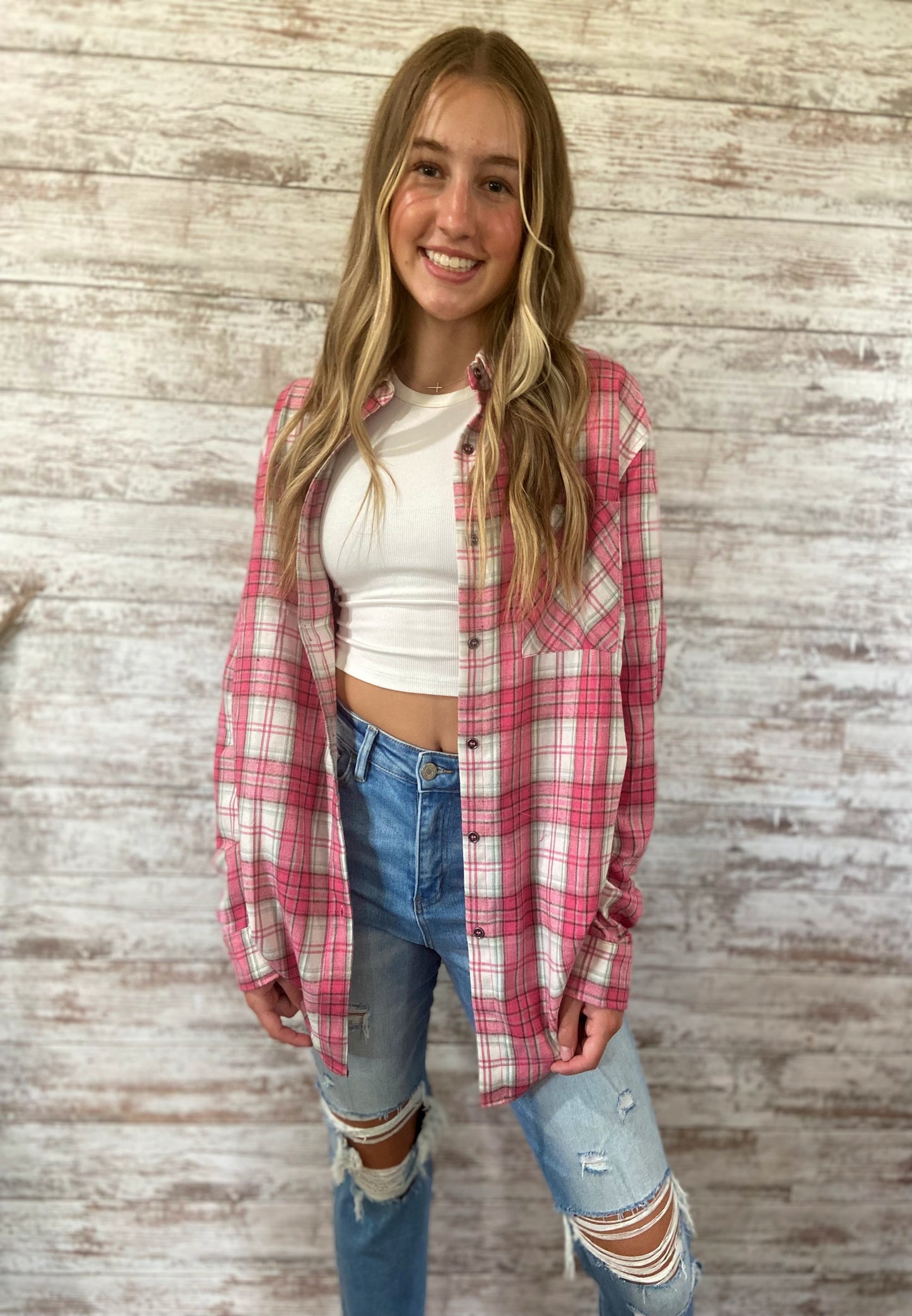 Dreamy in Plaid Shirt