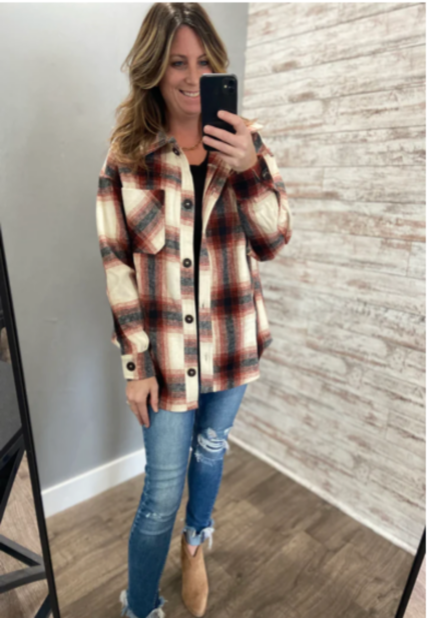 Close to You Plaid Shacket