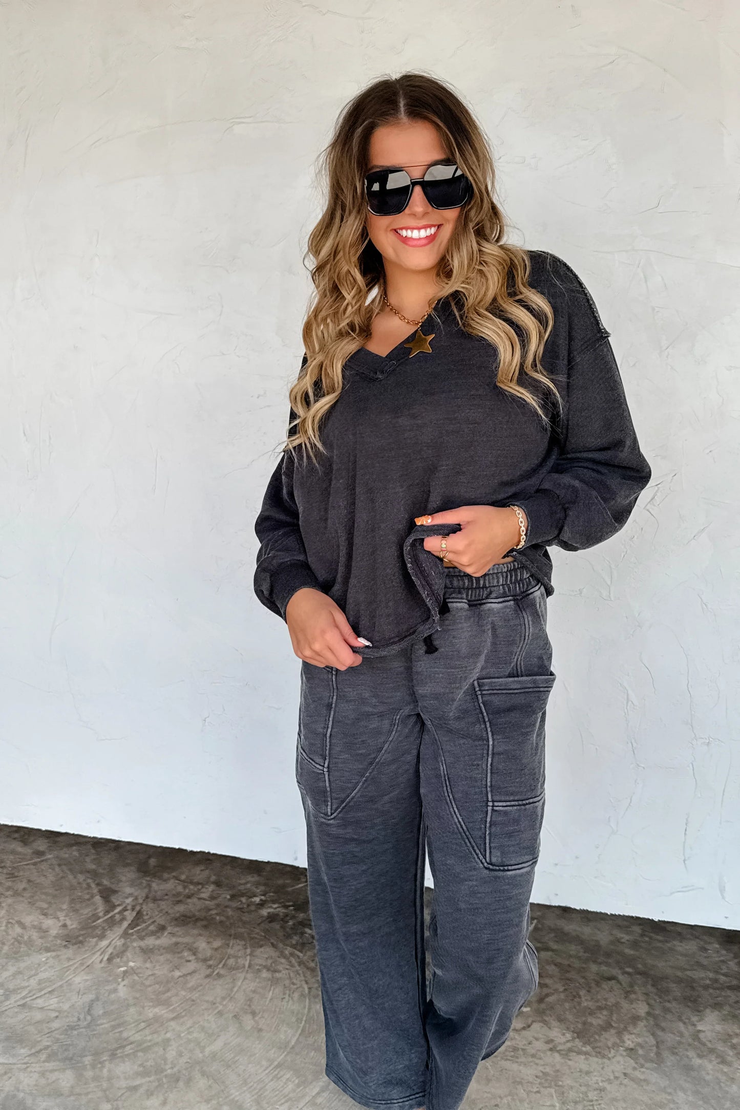 Faded Feels VNeck Pullover
