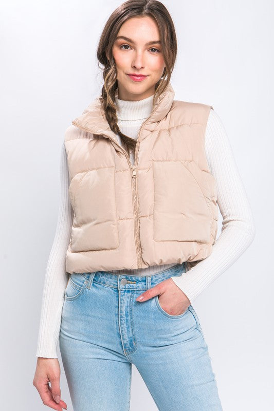 Peyton Puffer Vest With Pockets