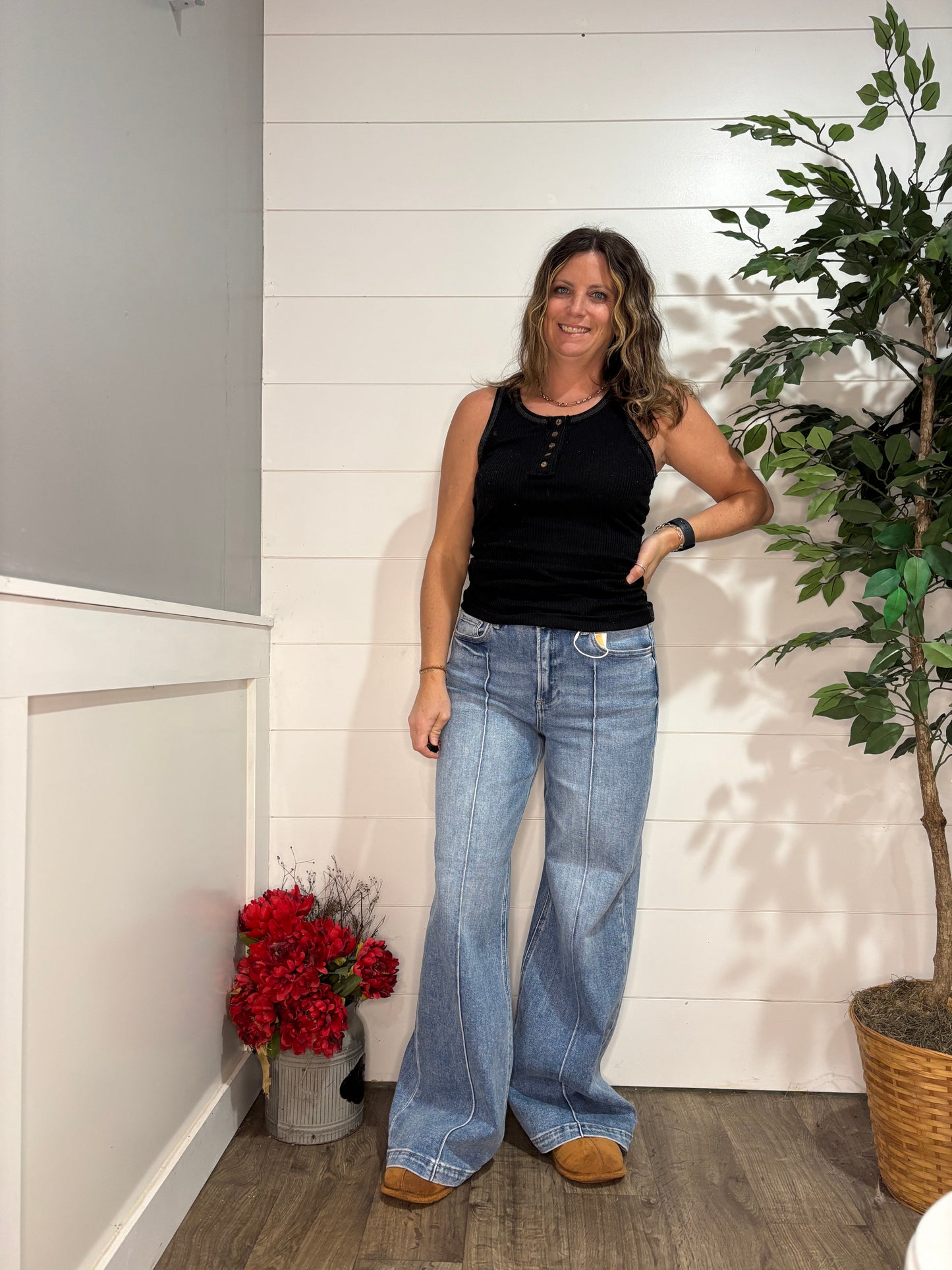 The Riley Wide Leg Jean - Risen