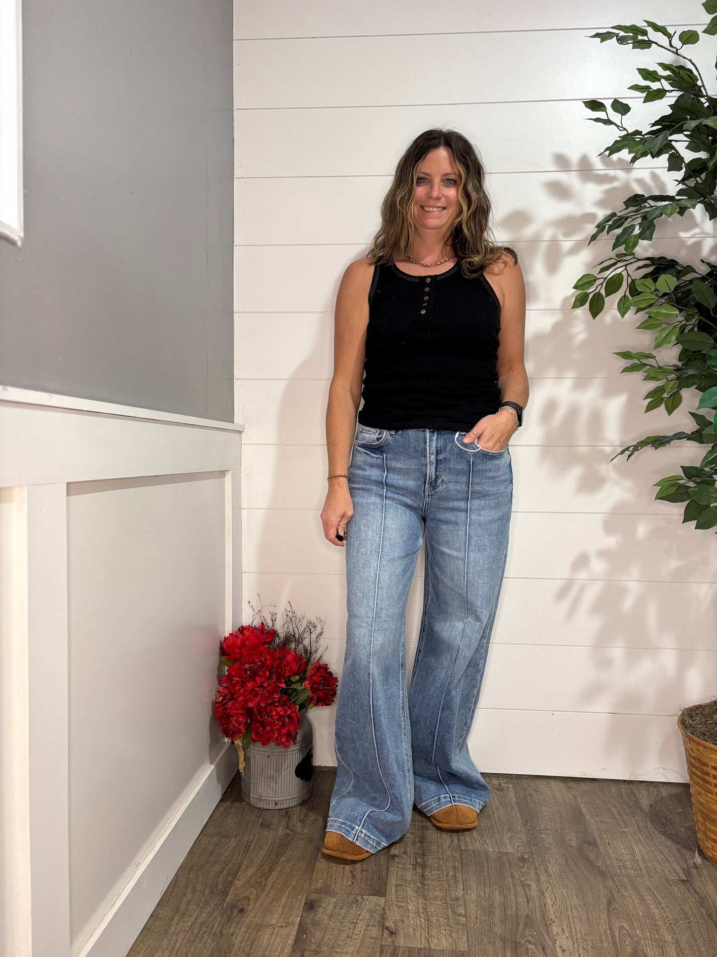 The Riley Wide Leg Jean - Risen