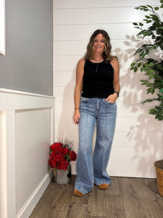 The Riley Wide Leg Jean - Risen